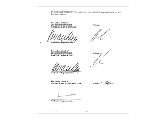 Amara Raja Batteries Ltd. entered into automotive batteries and signed a JV with Johnson Controls Inc.
